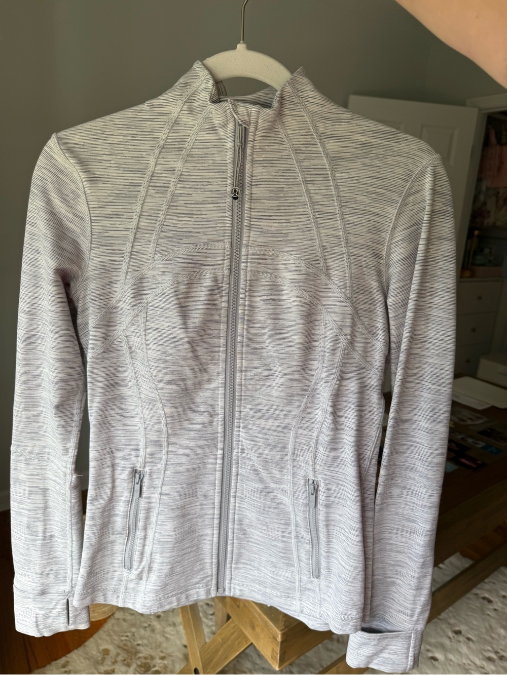 lululemon athletica Heathered Light Gray Full-Zip Define Jacket